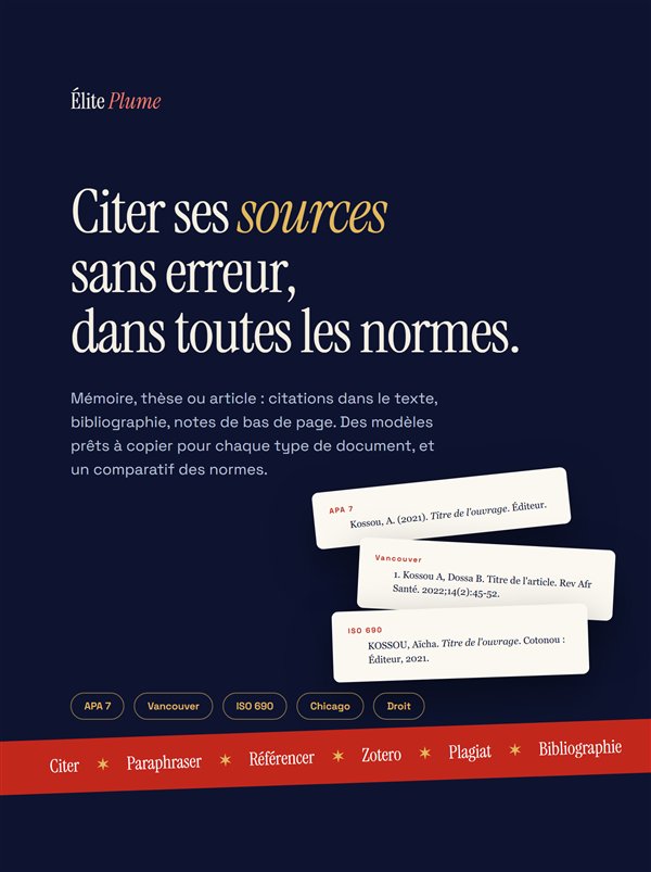 Couverture du guide Citer ses sources sans erreur, dans toutes les normes