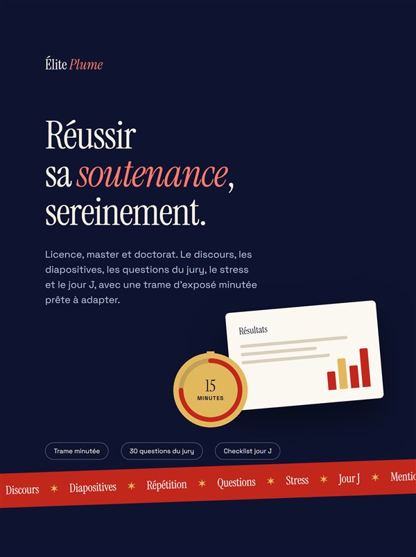Couverture du guide Réussir sa soutenance, sereinement
